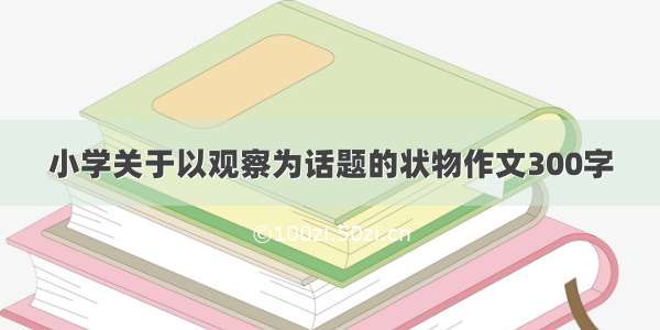 小学关于以观察为话题的状物作文300字