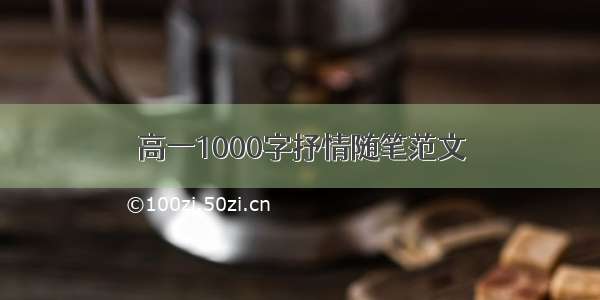 高一1000字抒情随笔范文