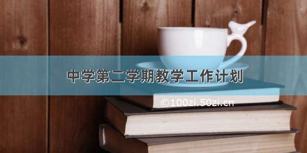 中学第二学期教学工作计划