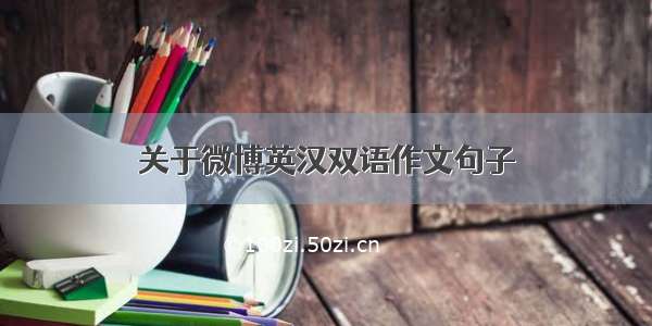 关于微博英汉双语作文句子