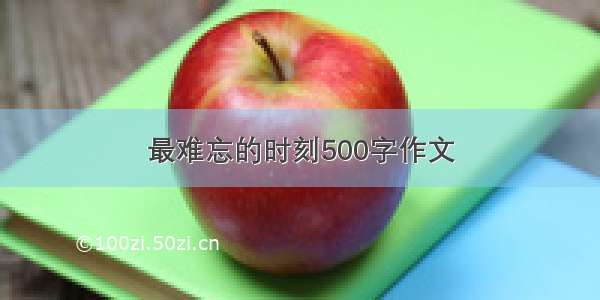 最难忘的时刻500字作文