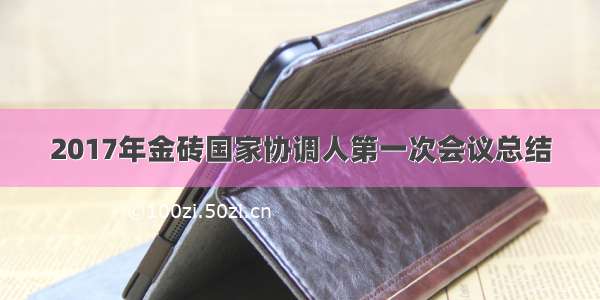 2017年金砖国家协调人第一次会议总结