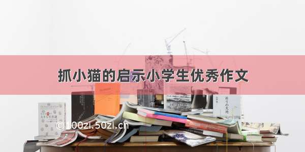 抓小猫的启示小学生优秀作文