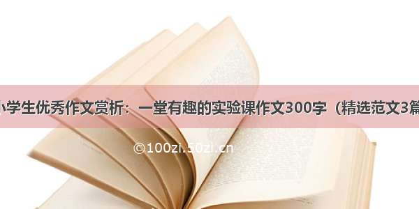 小学生优秀作文赏析：一堂有趣的实验课作文300字（精选范文3篇）