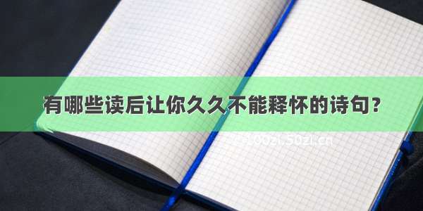 有哪些读后让你久久不能释怀的诗句？