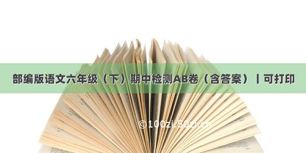 部编版语文六年级（下）期中检测AB卷（含答案）丨可打印