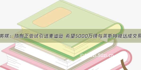 英媒：热刺正尝试引进麦迪逊 希望5000万镑与莱斯特城达成交易