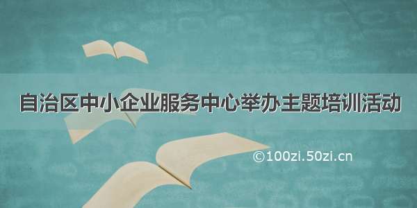 自治区中小企业服务中心举办主题培训活动