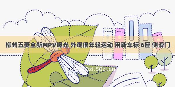 柳州五菱全新MPV曝光 外观很年轻运动 用新车标 6座 侧滑门