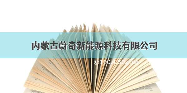 内蒙古蔚奇新能源科技有限公司