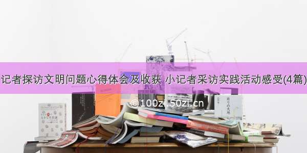 记者探访文明问题心得体会及收获 小记者采访实践活动感受(4篇)