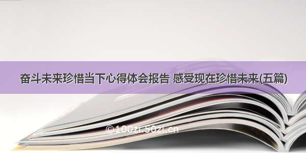 奋斗未来珍惜当下心得体会报告 感受现在珍惜未来(五篇)