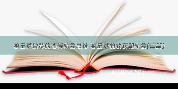 狼王梦独特的心得体会总结 狼王梦的收获和体会(二篇)