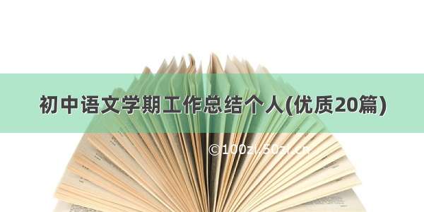初中语文学期工作总结个人(优质20篇)