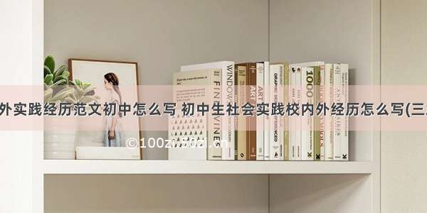 校外实践经历范文初中怎么写 初中生社会实践校内外经历怎么写(三篇)