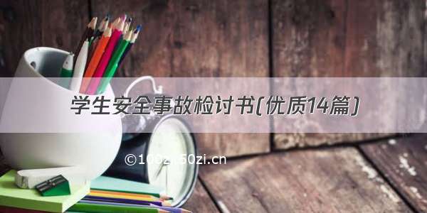 学生安全事故检讨书(优质14篇)