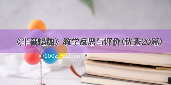 《半截蜡烛》教学反思与评价(优秀20篇)