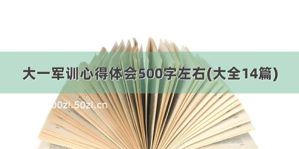 大一军训心得体会500字左右(大全14篇)