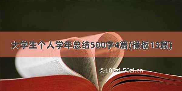 大学生个人学年总结500字4篇(模板13篇)