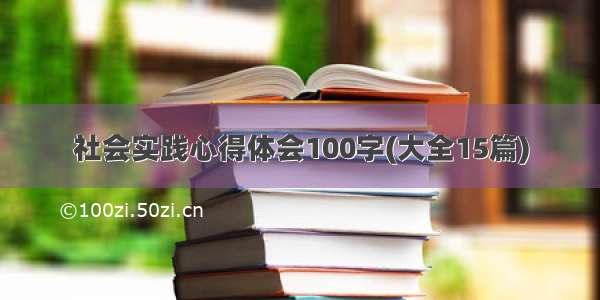 社会实践心得体会100字(大全15篇)