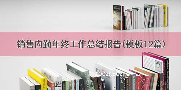 销售内勤年终工作总结报告(模板12篇)