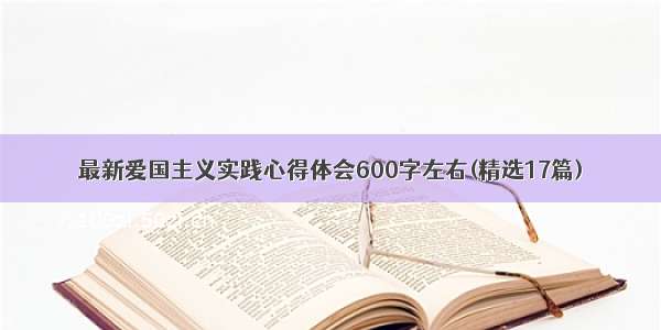 最新爱国主义实践心得体会600字左右(精选17篇)