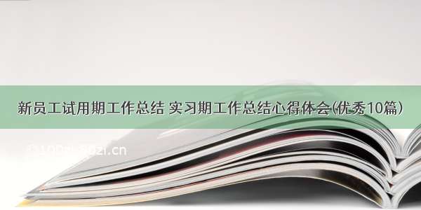 新员工试用期工作总结 实习期工作总结心得体会(优秀10篇)