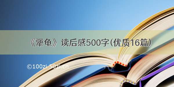 《犟龟》读后感500字(优质16篇)