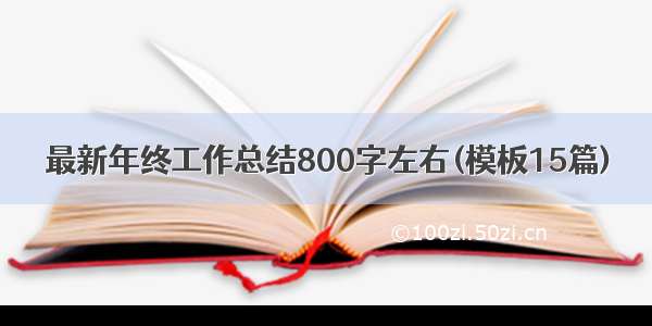 最新年终工作总结800字左右(模板15篇)