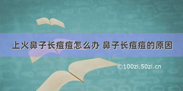 上火鼻子长痘痘怎么办 鼻子长痘痘的原因