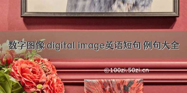 数字图像 digital image英语短句 例句大全