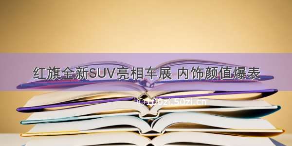 红旗全新SUV亮相车展 内饰颜值爆表