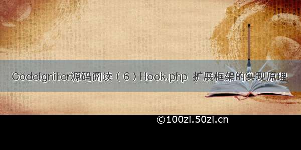 CodeIgniter源码阅读（6）Hook.php  扩展框架的实现原理