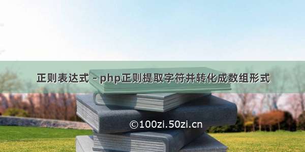 正则表达式 – php正则提取字符并转化成数组形式