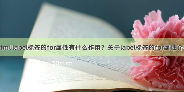 html label标签的for属性有什么作用？关于label标签的for属性介绍