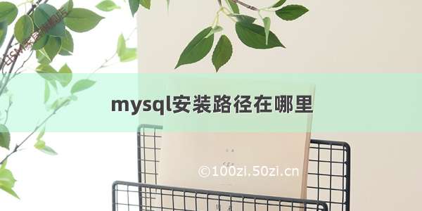 mysql安装路径在哪里