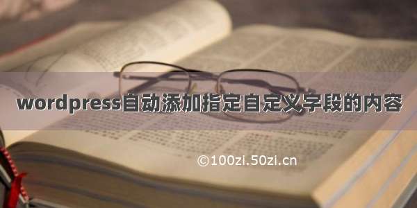 wordpress自动添加指定自定义字段的内容