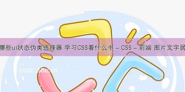 css有哪些ui状态伪类选择器 学习CSS看什么书 – CSS – 前端 图片文字居中 css