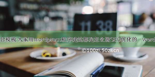 wordpress后台模板 大家用wordpress程序建站都是怎么做SEO优化的 – wordpress – 前端