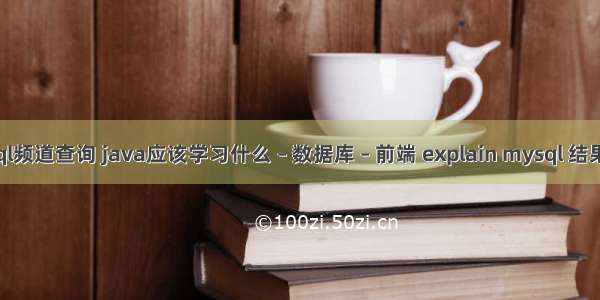 mysql频道查询 java应该学习什么 – 数据库 – 前端 explain mysql 结果分析