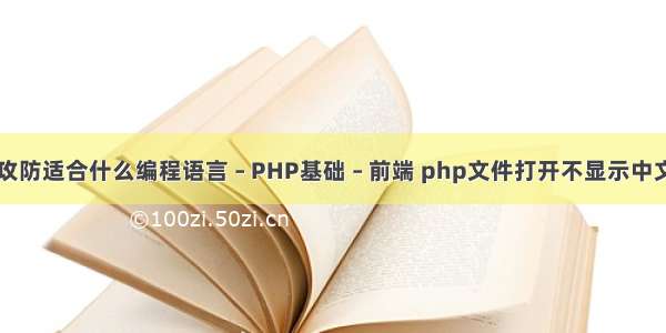 web攻防适合什么编程语言 – PHP基础 – 前端 php文件打开不显示中文乱码