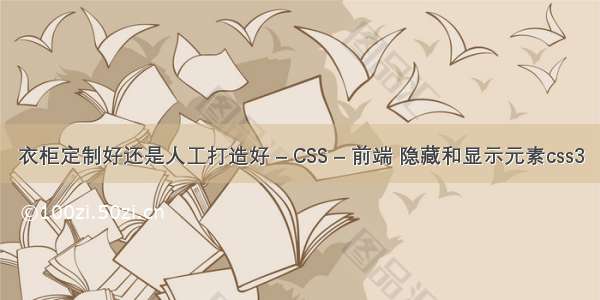 衣柜定制好还是人工打造好 – CSS – 前端 隐藏和显示元素css3