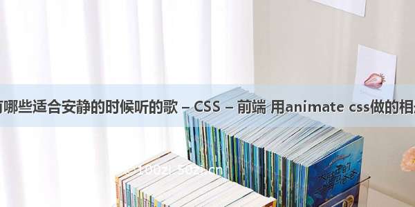 有哪些适合安静的时候听的歌 – CSS – 前端 用animate css做的相册