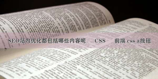 SEO站内优化都包括哪些内容呢 – CSS – 前端 css a按钮