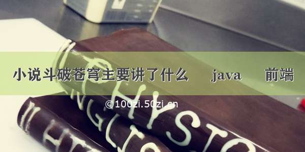 小说斗破苍穹主要讲了什么 – java – 前端