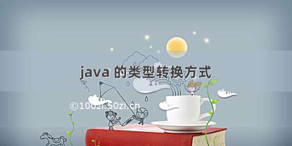 java 的类型转换方式