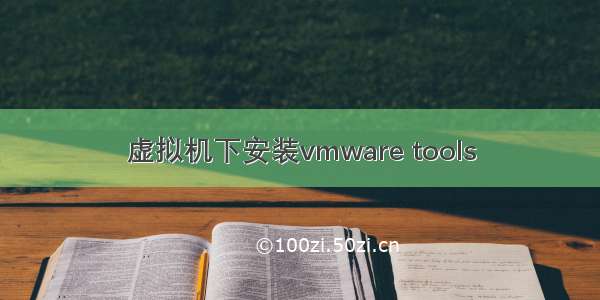 虚拟机下安装vmware tools