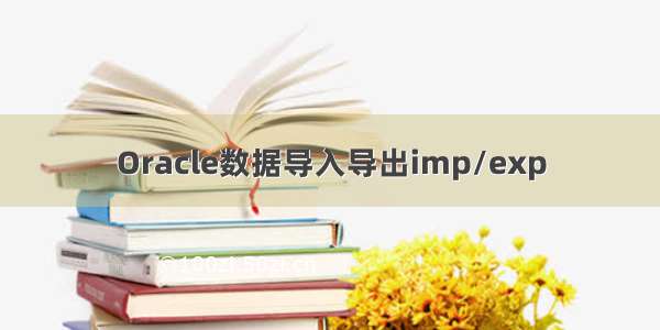 Oracle数据导入导出imp/exp