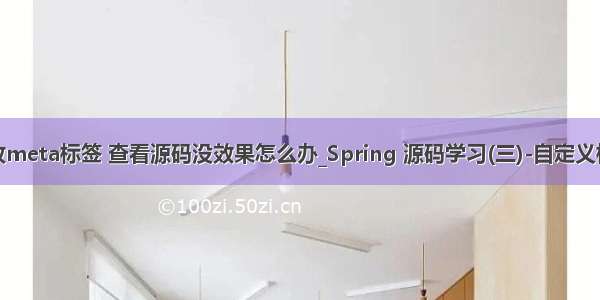 修改meta标签 查看源码没效果怎么办_Spring 源码学习(三)-自定义标签