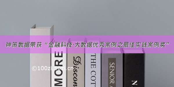 神策数据荣获“金融科技·大数据优秀案例之最佳实践案例奖”